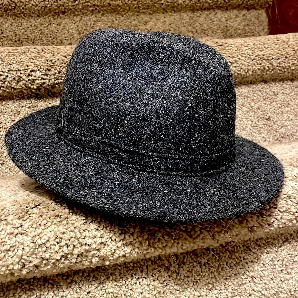 Vintage Harris Tweed Wool Fedora